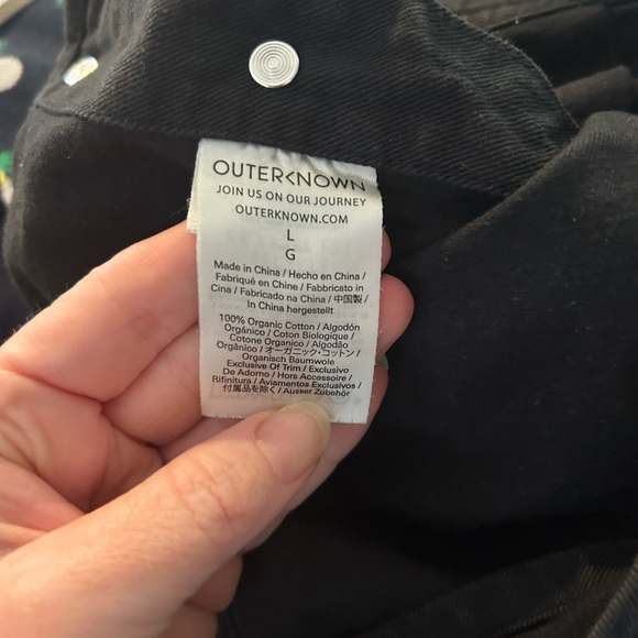 Outerknown black voyage overalls raw hem - Picture 6 of 6